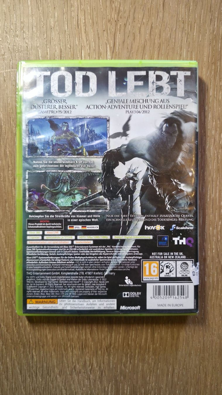Microsoft Giochi: XBox 360, Darksiders 2, THQ, Uncut, OVP – Usato da Sirnach venduto da TheMrFreeman 1