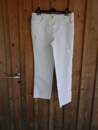 Uni weisse 7/8 Stretch Hose von ZERRES Gr. 40 - M62