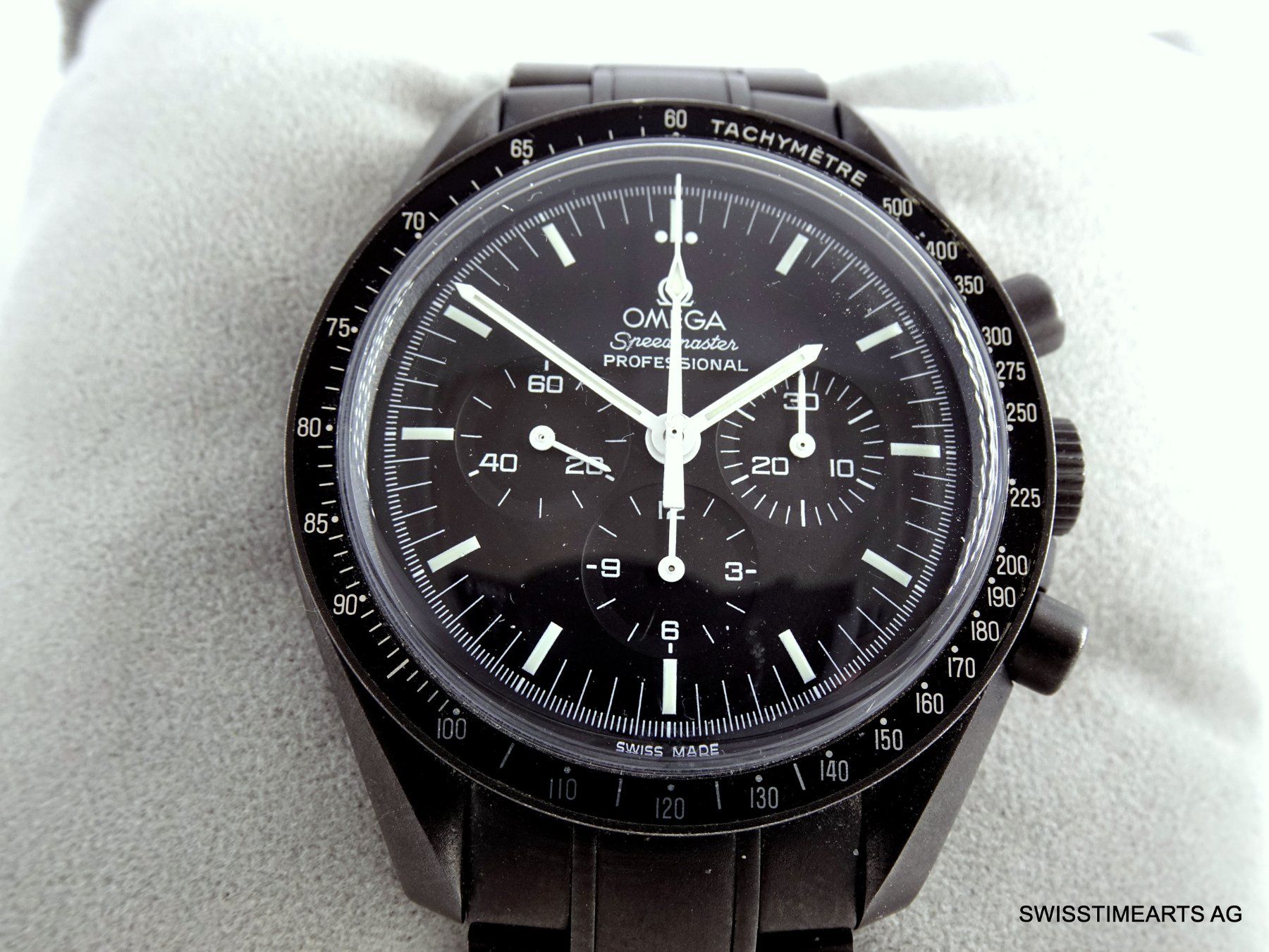 Omega Uhren: OMEGA SPEEDMASTER MOONWATCH 1861 BLACK PVD 2011 HANDAUFZUG – Gebraucht aus Zürich von  1