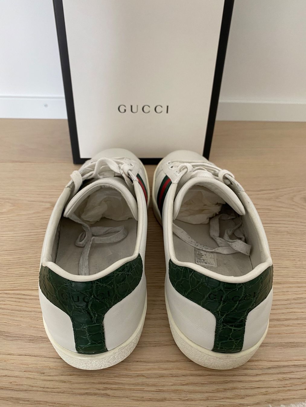 Gucci Scarpe da uomo: Gucci Ace Herrensneaker aus Leder 9 - 43 – Usato da Oberrohrdorf venduto da SMZ00 2