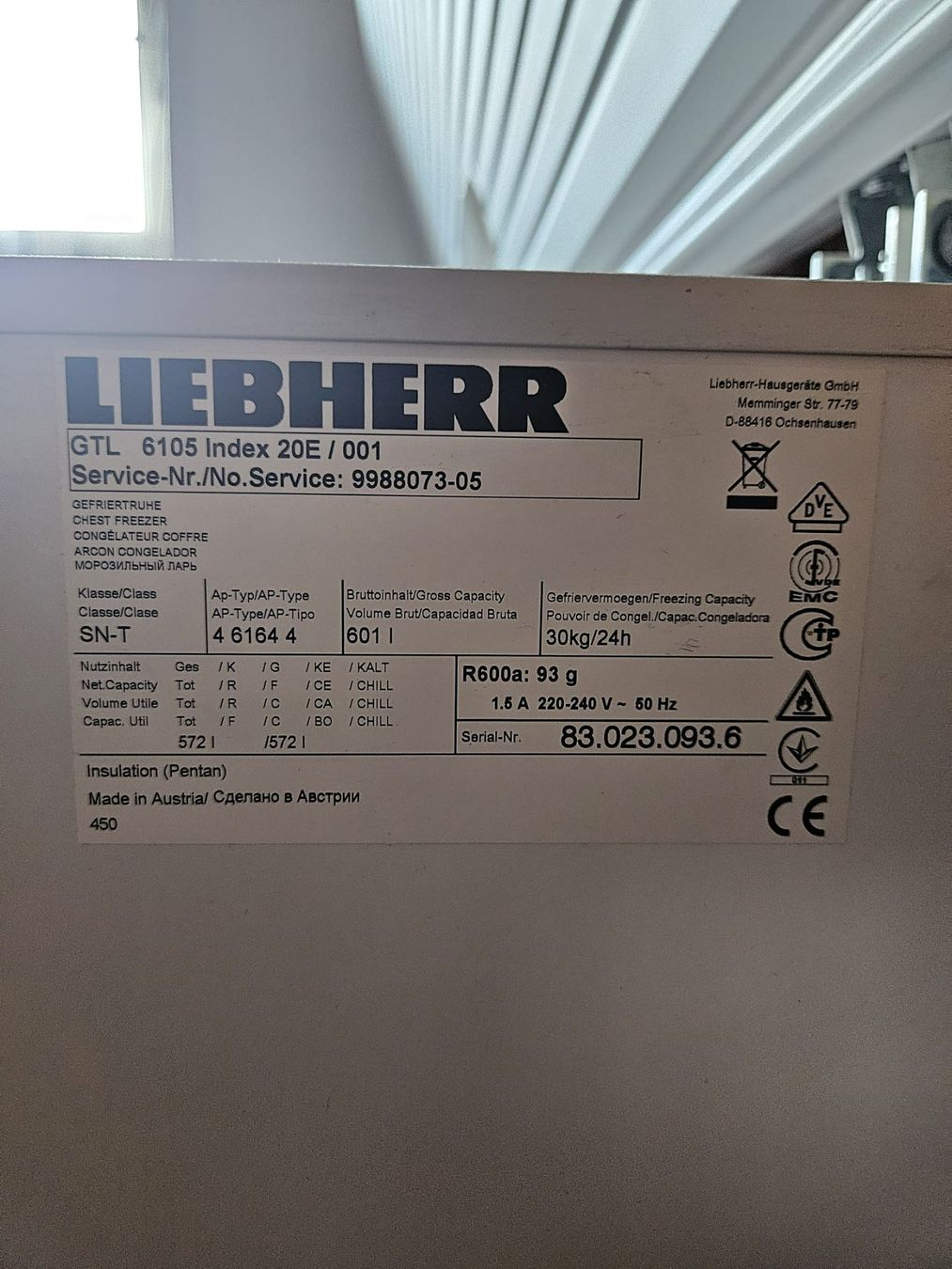 Liebherr Congelatori: Gefriertruhe Liebherr – Usato da Birrhard venduto da pas_5sl2 2