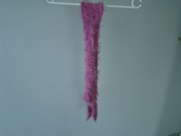 Schal rosa gestrickt, fransig
