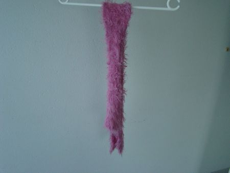Schal rosa gestrickt, fransig