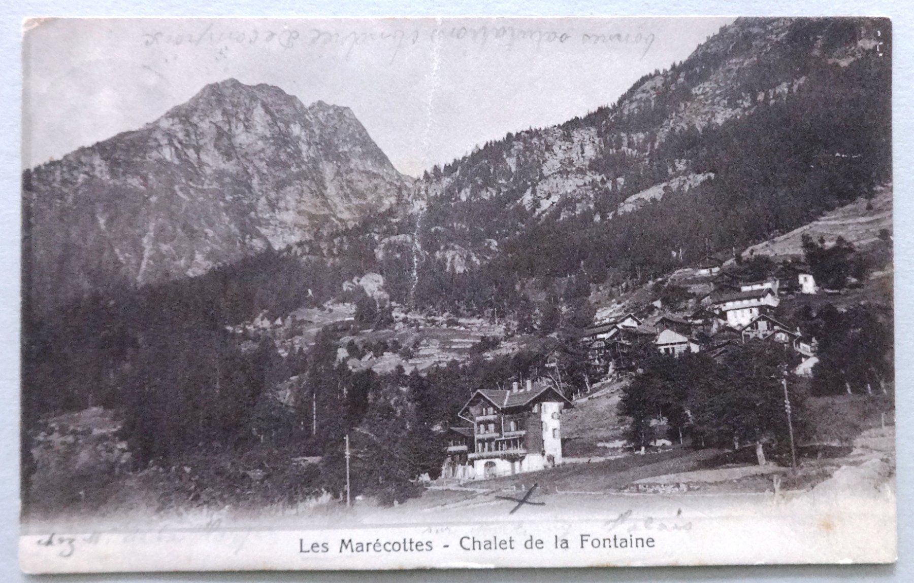 Cartoline postali: Les Marécottes - Chalet de la Fontaine – Difettoso da Fétigny venduto da Billy2miny