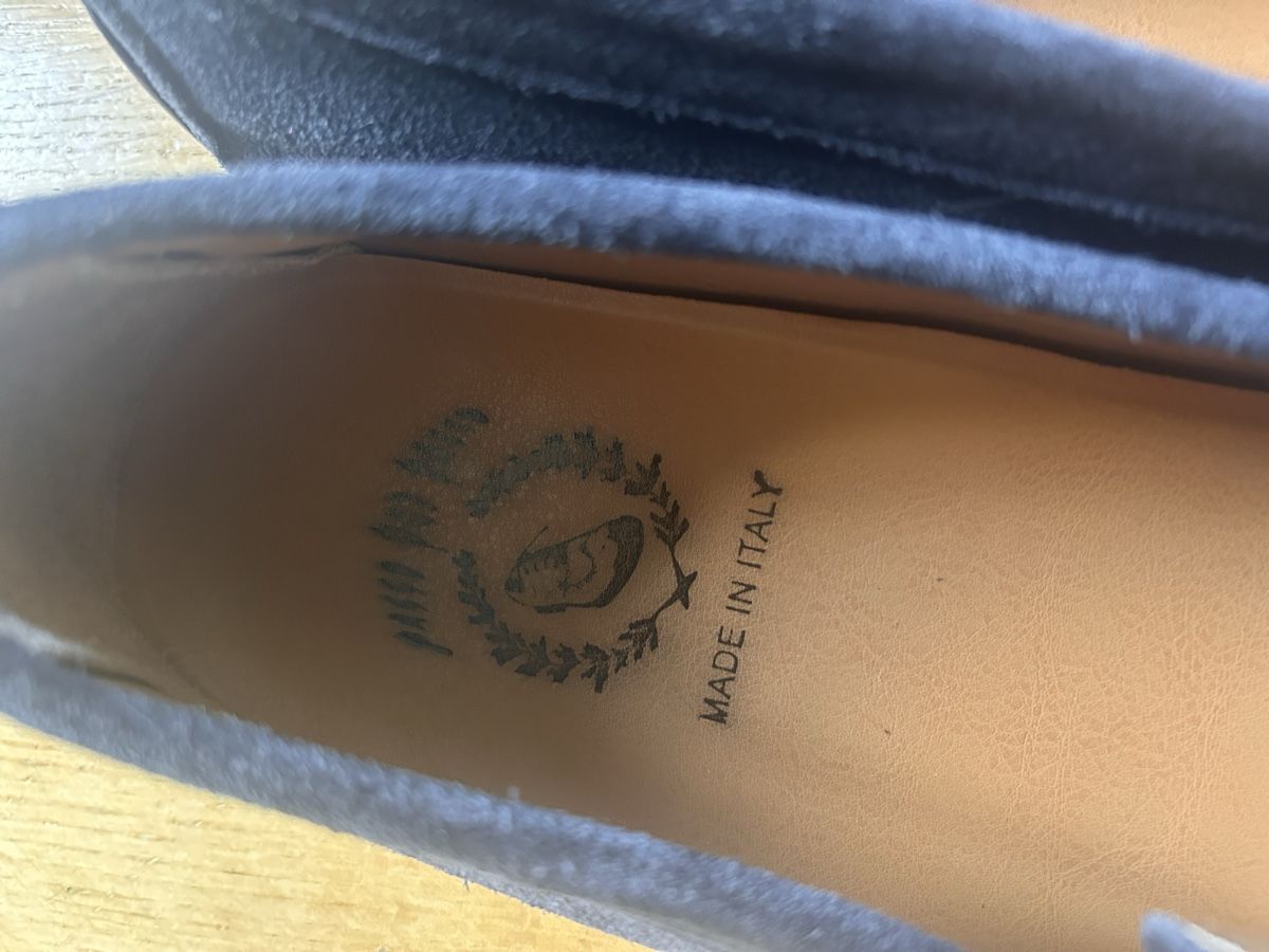 Scarpe da uomo: Loafers dunkelblau Wildleder, Grösse 41 – Nuovo (secondo la descrizione) da Bern venduto da FreitagsSachen22 6