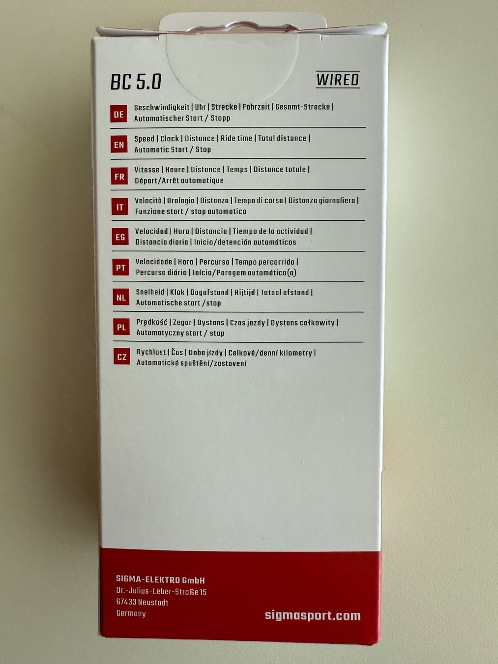 Pezzi di ricambio: Sigma Velocomputer BC 5.0 WR – Nuovo e nell'imballaggio originale da St-Gingolph venduto da GoldenKeys 1