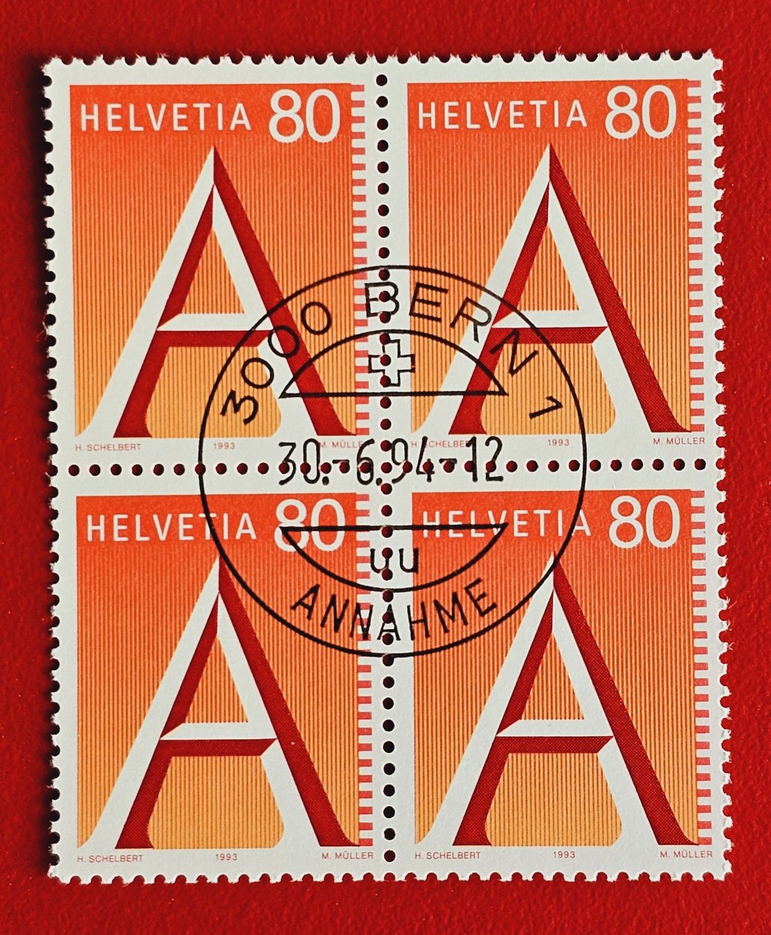 Tutti i francobolli: A-POST 838 VIERERBLOCK AUS MARKENHEFT 62 MIT 1994 ET – Nuovo (secondo la descrizione) da Düdingen venduto da Quartierstrasse