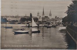 ZÜRICH - Utoquai mit Blick auf die Stadt - 1928