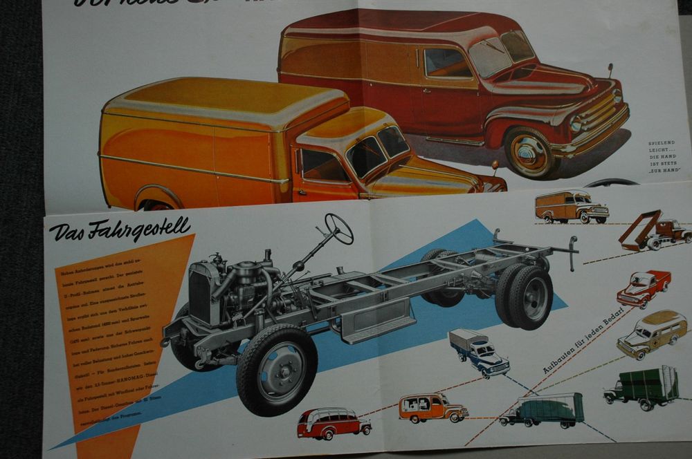 Hanomag 2.5t Diesel - Originalprospekt aus den 50'er Jahren (Gebraucht ...
