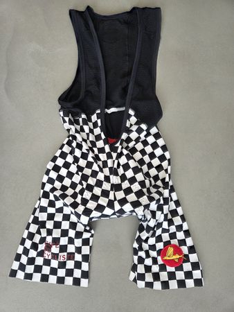 Radhose Café du Cycliste kariert schwarz weiss Grösse L