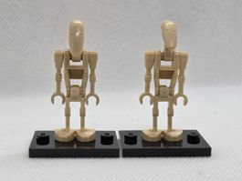 LEGO Star Wars 2x sw0001d Battle Droid - Tan, Straight Arms