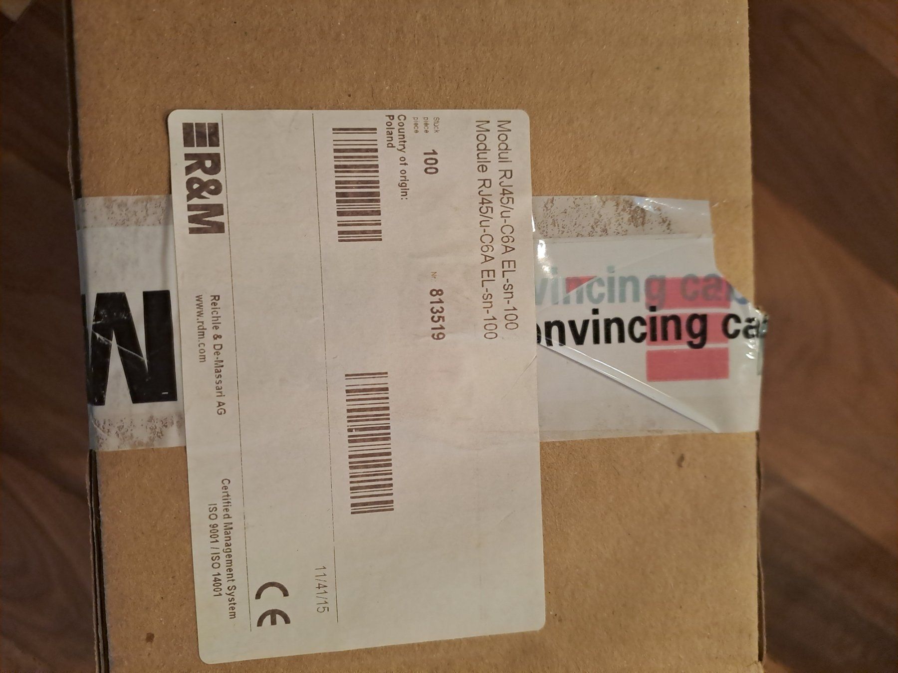 Elektronikbauteile: R&M RJ45 Kat.6A A Snap-In – Neu und originalverpackt aus Wolfhausen von Tct0 1
