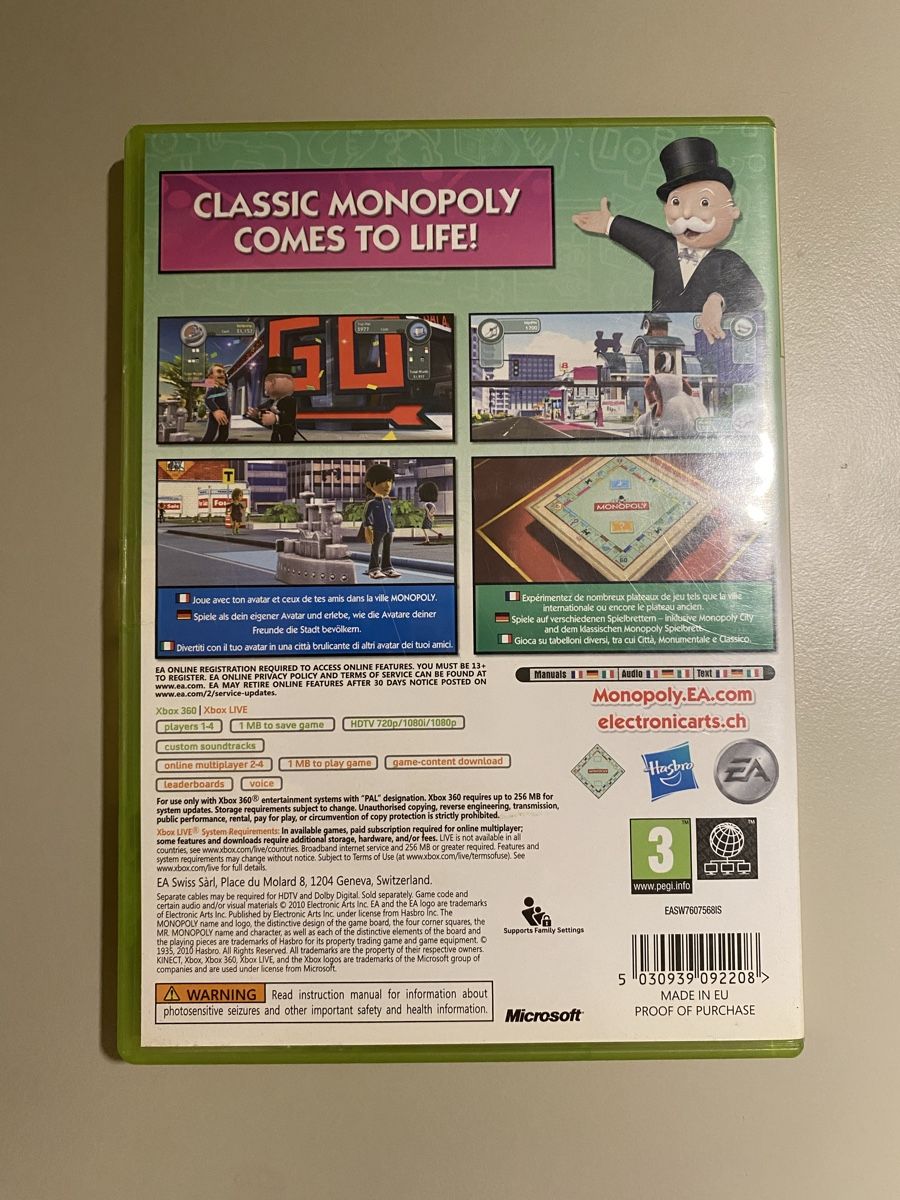 Microsoft Giochi: Monopoly Streets für Xbox 360 – Usato da Thunstetten venduto da Virus_33 2