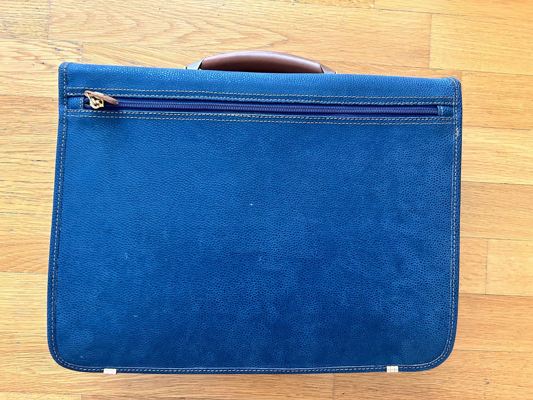Brics Borse: Brics laptop bag - blue suede – Usato da Zürich venduto da SMDE 6