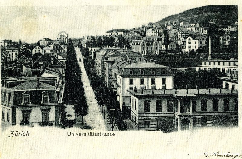 Cartoline postali: Zürich - Universitätsstrasse + 1902 – Usato da Emmenbrücke venduto da teestube