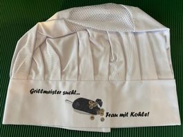 Profi-Kochmütze "Grillmeister sucht Frau mit Kohle"