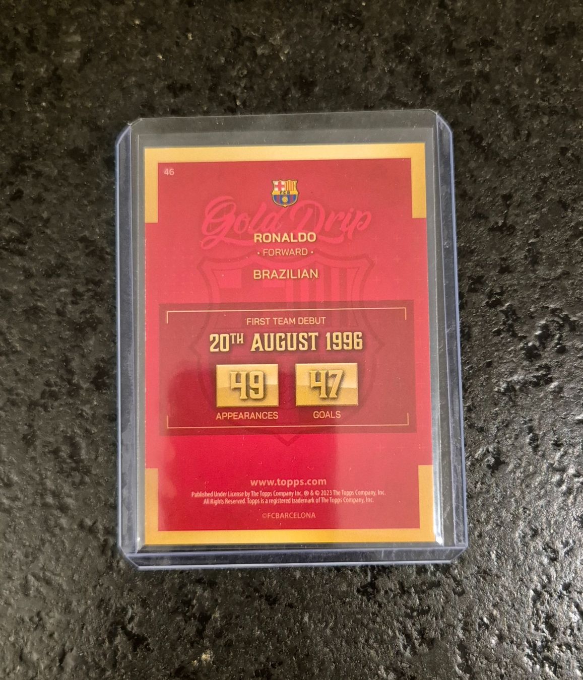 Topps Carte collezionabili: Ronaldo R9 - Barcelona - Topps – Nuovo (secondo la descrizione) da Burg AG venduto da Danoe 1