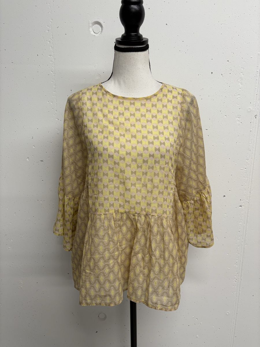 Closed Blusen: CLOSED Bluse Gr. S Leni beige gelb Boho Baumwolle – Neu (gemäss Beschreibung) aus Regensdorf von secondchancefashion