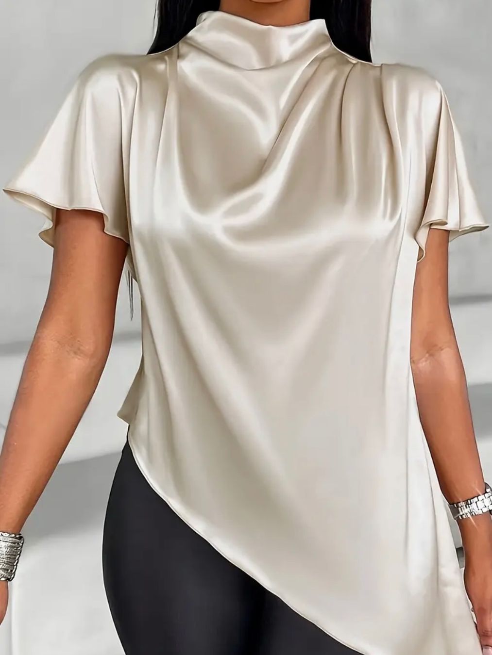 Camicette: Edle hingucker Bluse/Tunika, hellbeige, L/XL – Nuovo e nell'imballaggio originale da Winkel venduto da ferrari2022 3