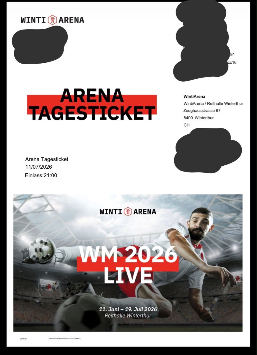 Billets: WintiArena Ticket 11.07 – Neuf avec emballage d'origine à Bachenbülach par Michalis_Chatzi