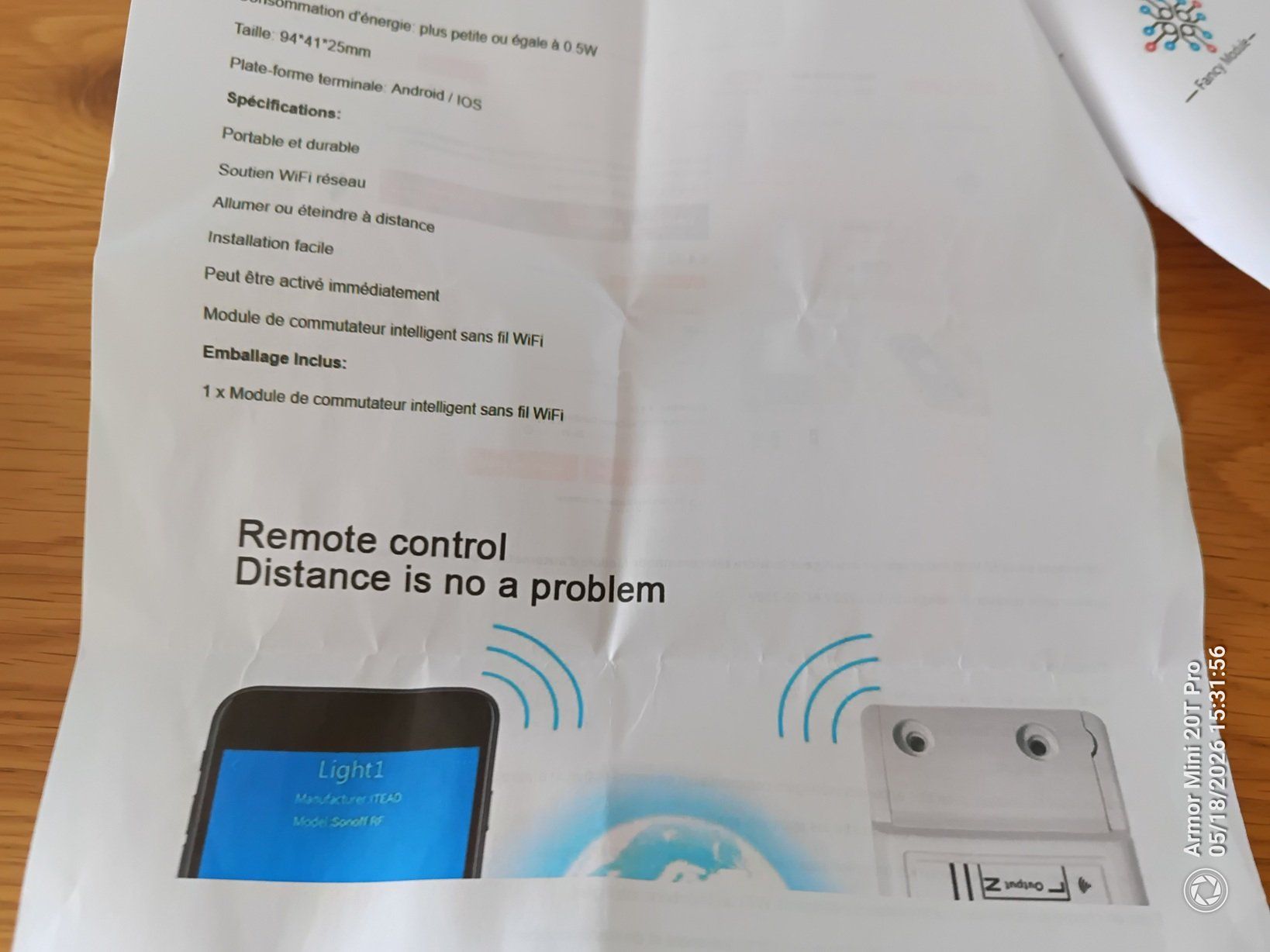 Sistema di controllo: Interrupteur Intelligent Wi-Fi 220V – Nuovo e nell'imballaggio originale da Bulle venduto da Parapefg 3