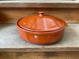 Spanischer Schmortopf Cazuela Cocotte Terrakotta Handarbeit