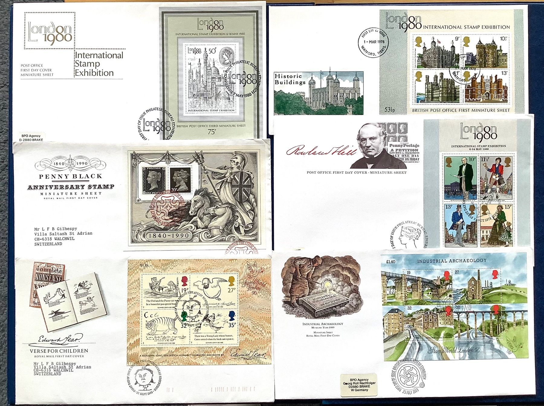 Tutti i francobolli: 1978-1990 - Grossbritannien 6 Div.FDC mit Blocks – Nuovo (secondo la descrizione) da Liestal venduto da Skunk02