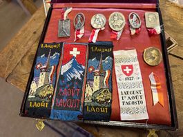 Konvolut 1. August Abzeichen Schweiz