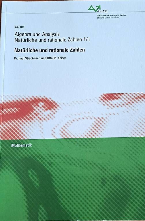 Libri: AA 101 Algebra  Natürliche & rationale Zahlen – Usato da Bern venduto da Grossenbacher2
