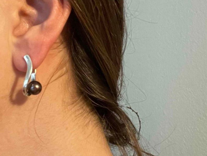 Orecchini pendenti & Orecchini a lobo: Silber Ring & Ohrringen mit Perlen | Ensemble Argent & Perle – Usato da Zürich venduto da AnnaSa 9