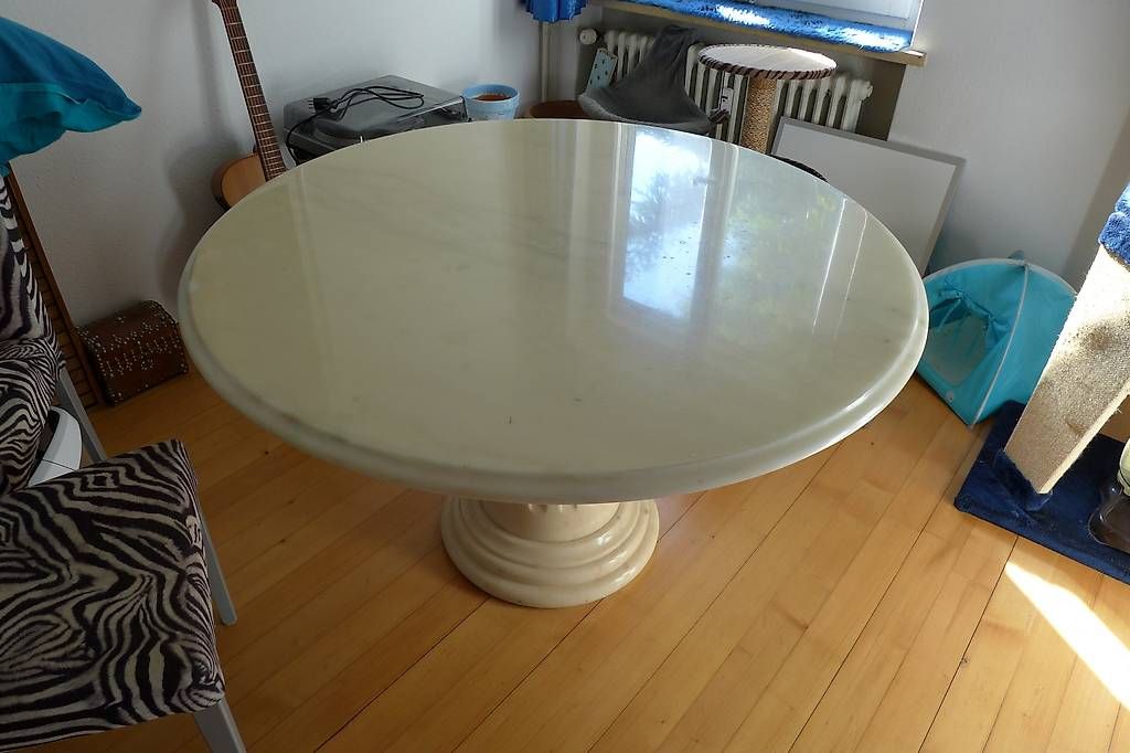 Tavoli: Marmortisch weiss mit Polyester-Schutz – Usato da Bern venduto da urs_x8c8 2