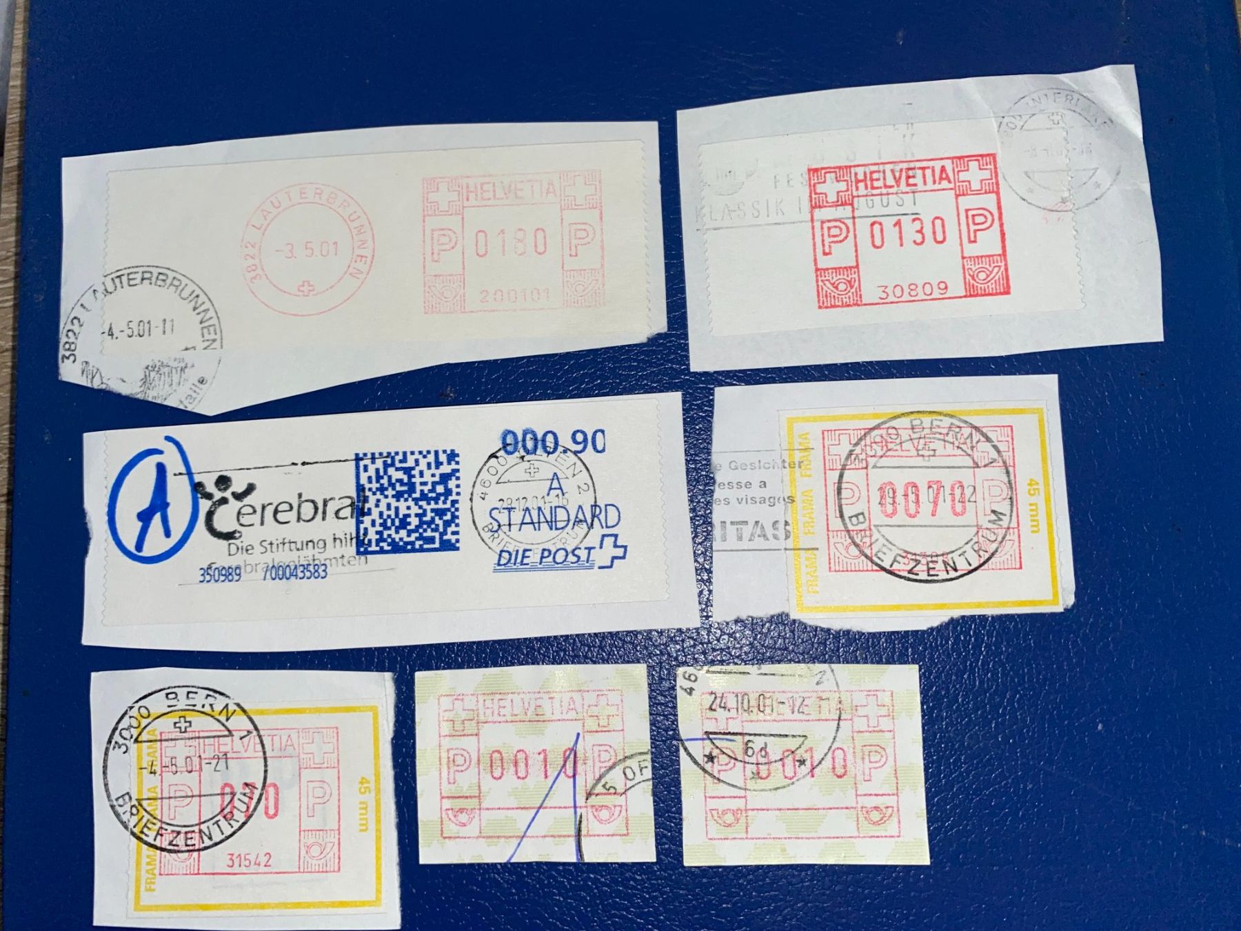 Tutti i francobolli: Briefmarken Schweiz, diverse Automatenmarken – Usato da matten b. interlaken venduto da jfran17