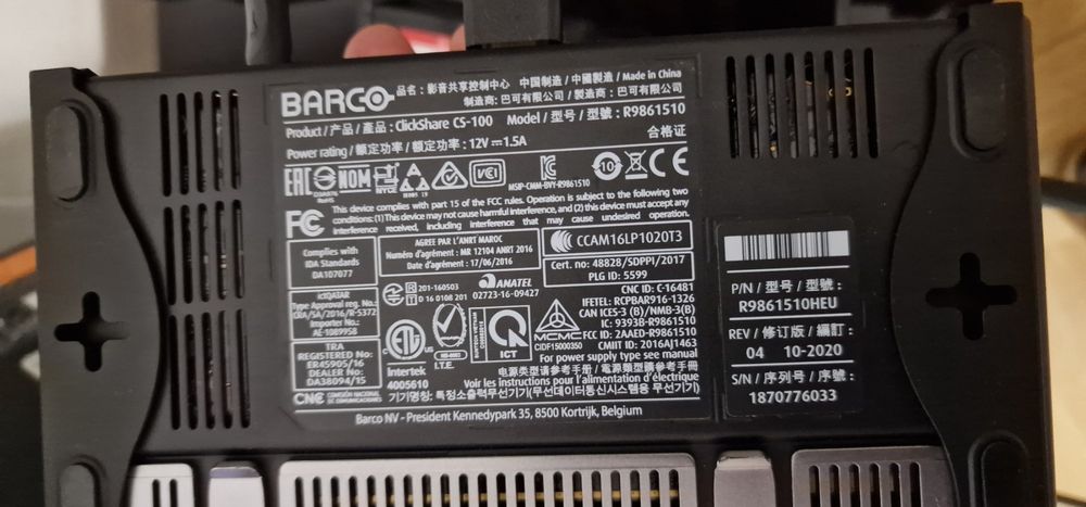 Barco ClickShare CS-100 System, 2 ClickShare Button (Gebraucht) in ...