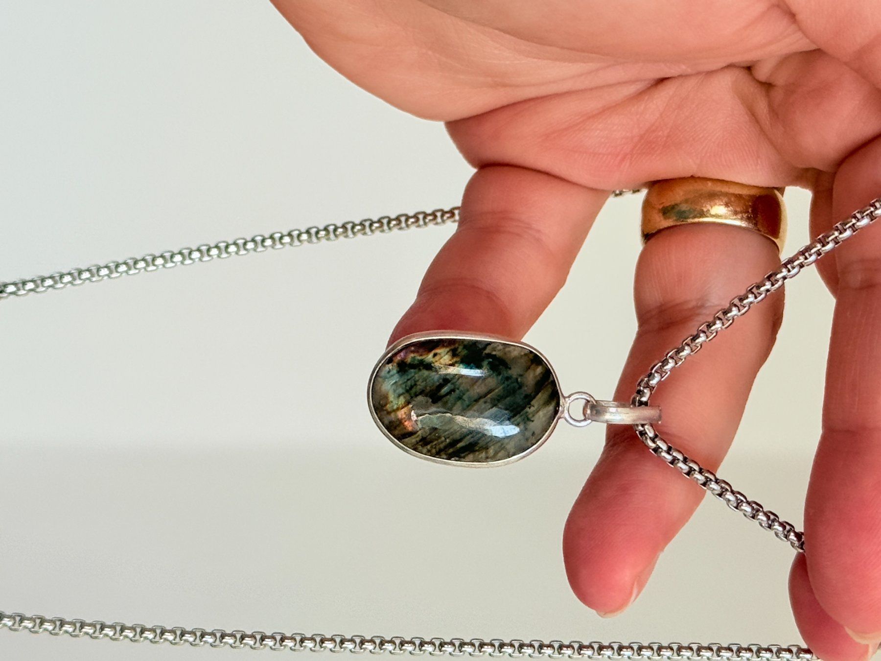 Colliers: Labradorite necklace – Neuf avec emballage d'origine à Genève par AGBERG 9