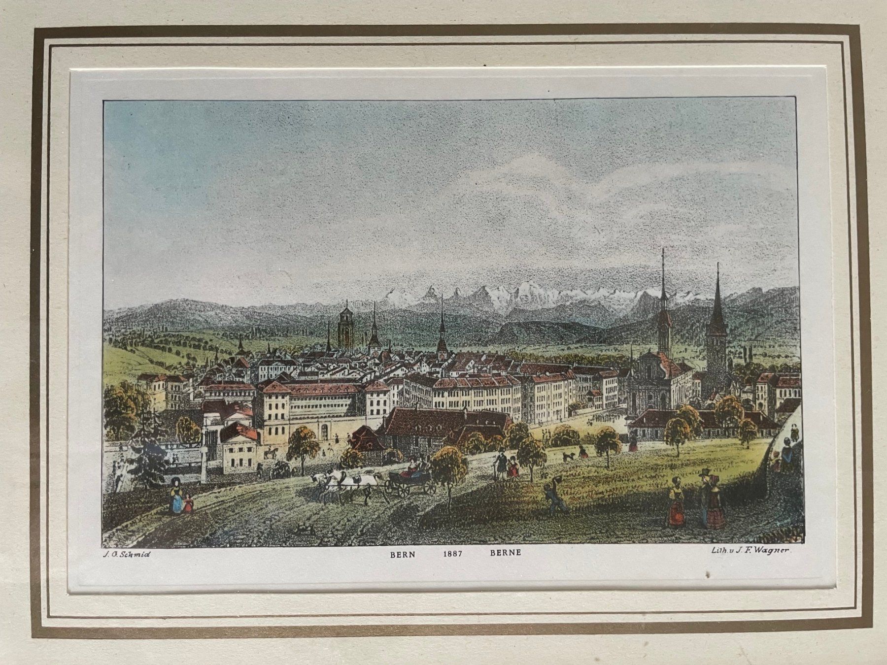 Incisioni: Bern - antiker Stich, koloriert – Usato da Bern venduto da curtius01 1