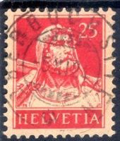 OBERBUCHSITEN 1912 TELLBRUSTBILD 25 RP VOLLSTEMPEL - EM240