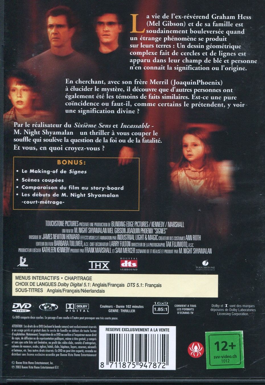 Tous les DVDs: Signes – D'occasion à Les Avants par soyouz63 1