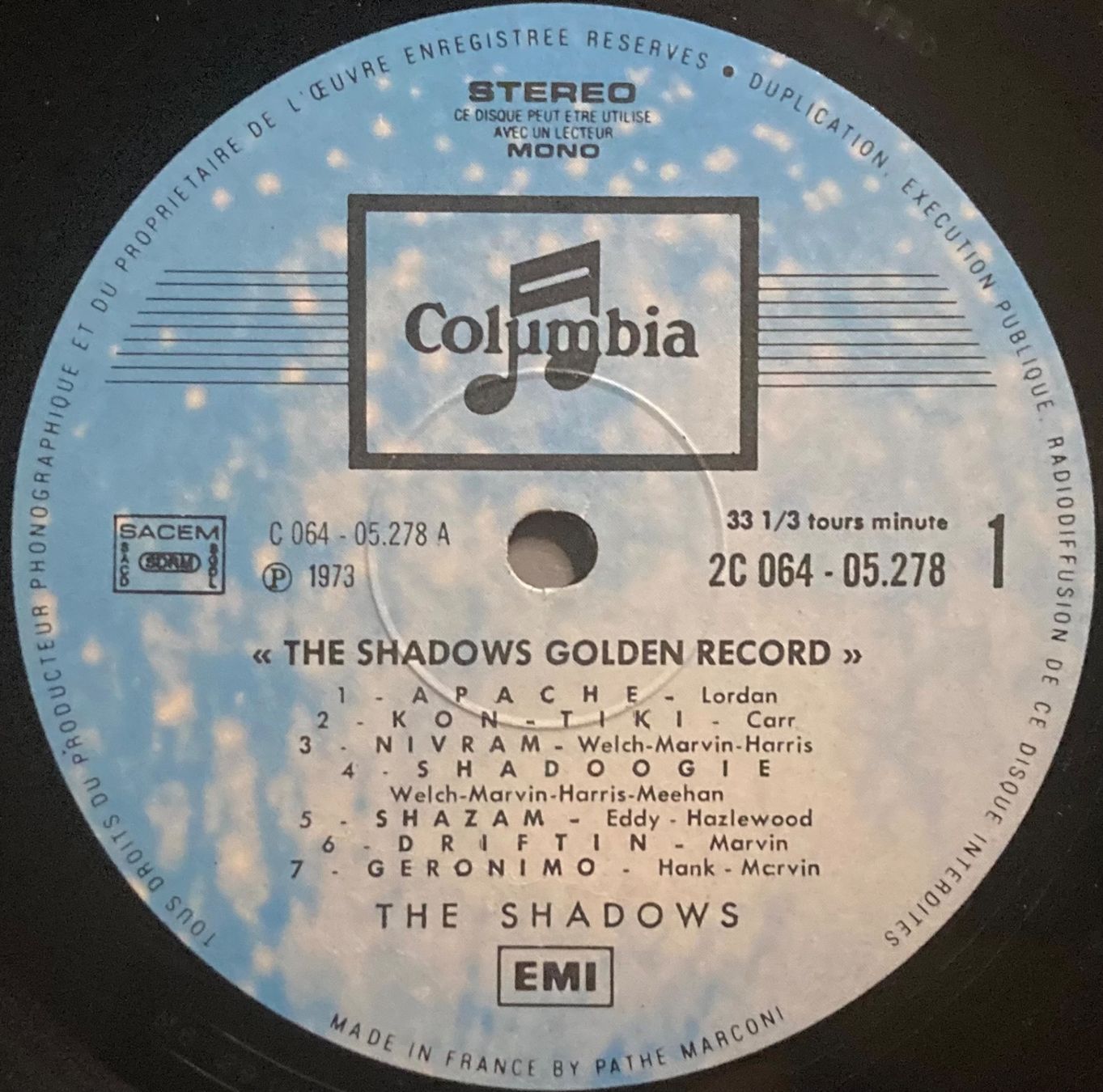 Schallplatten: THE SHADOWS - GOLDEN RECORD – Gebraucht aus Poliez-Pittet von Newtown-Records 2