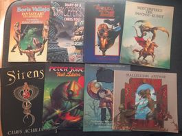 Lot de 8 livres d'art fantastique Science Fiction 70/80