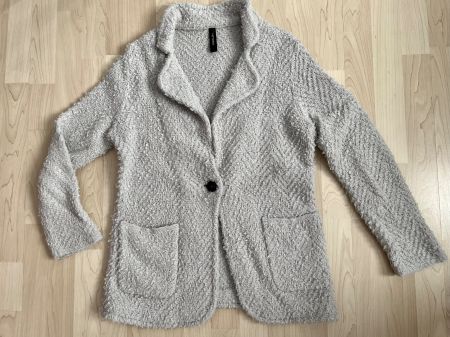 Marc Cain: Blazer aus Wolle, hellgrau und warm, N4, M 40 38