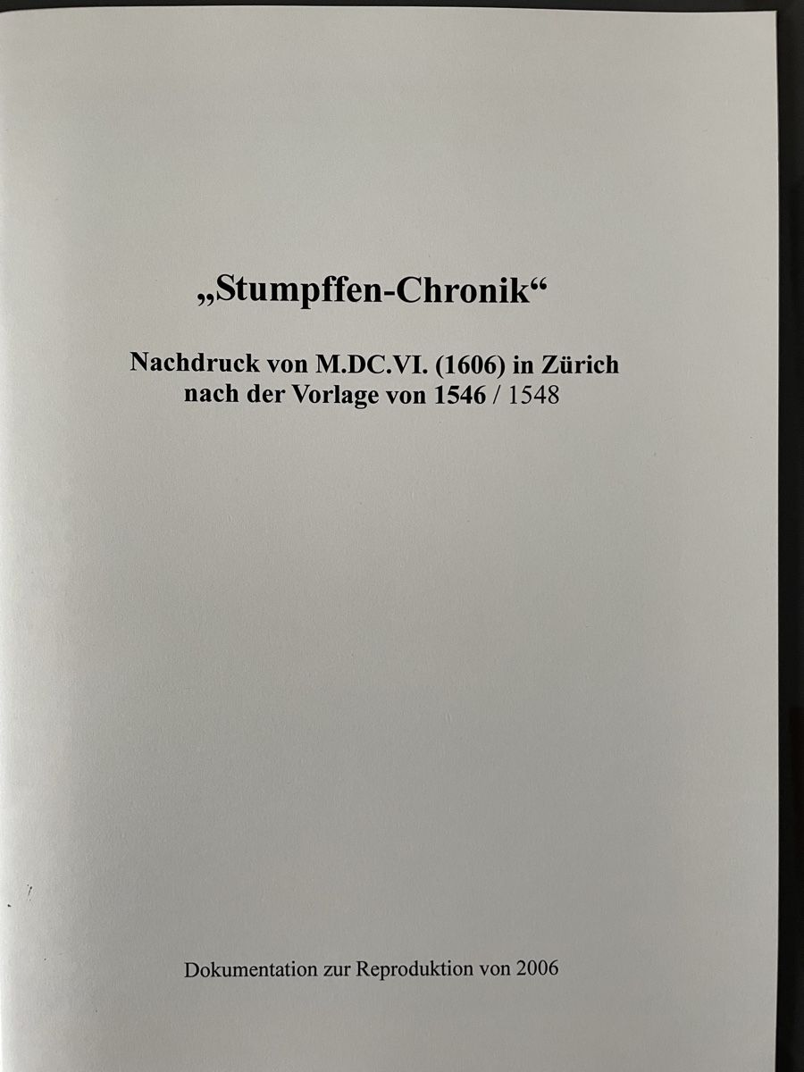 Libri: Stumpffen Chronik Nachdruck – Nuovo (secondo la descrizione) da Rafz venduto da Kappeli 5
