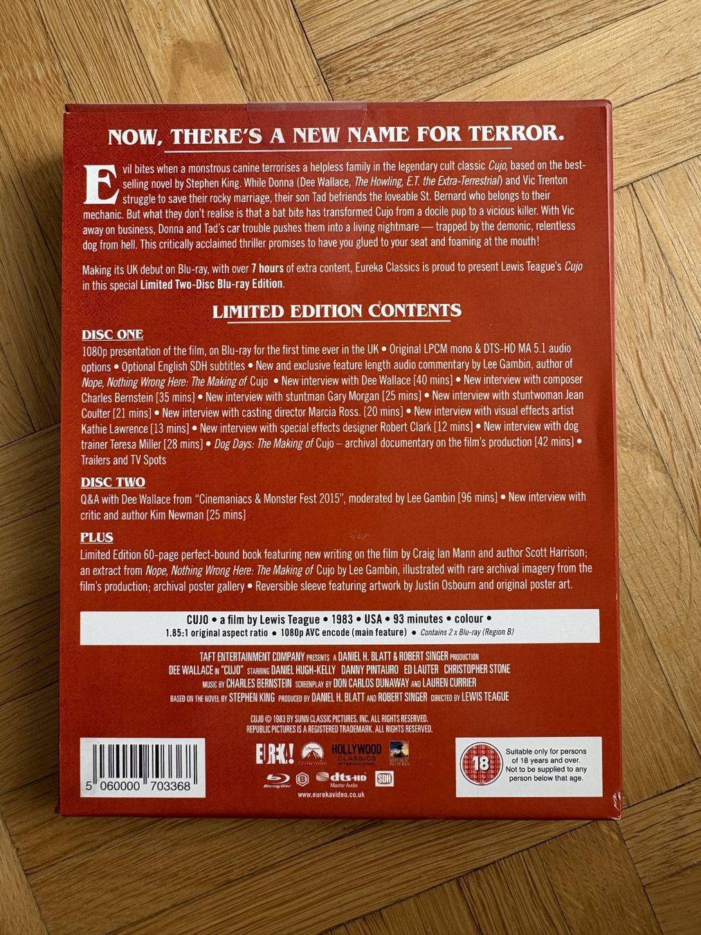 Tutti i DVDs: Cujo - Limited Edition - Eureka - Blu-ray – Usato da Zürich venduto da Malcom 4