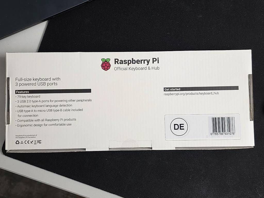Tastiere: Raspberry Pi Official Keyboard & Hub DE QWERTZ OVP – Usato da Dietlikon venduto da Bonamesa 1
