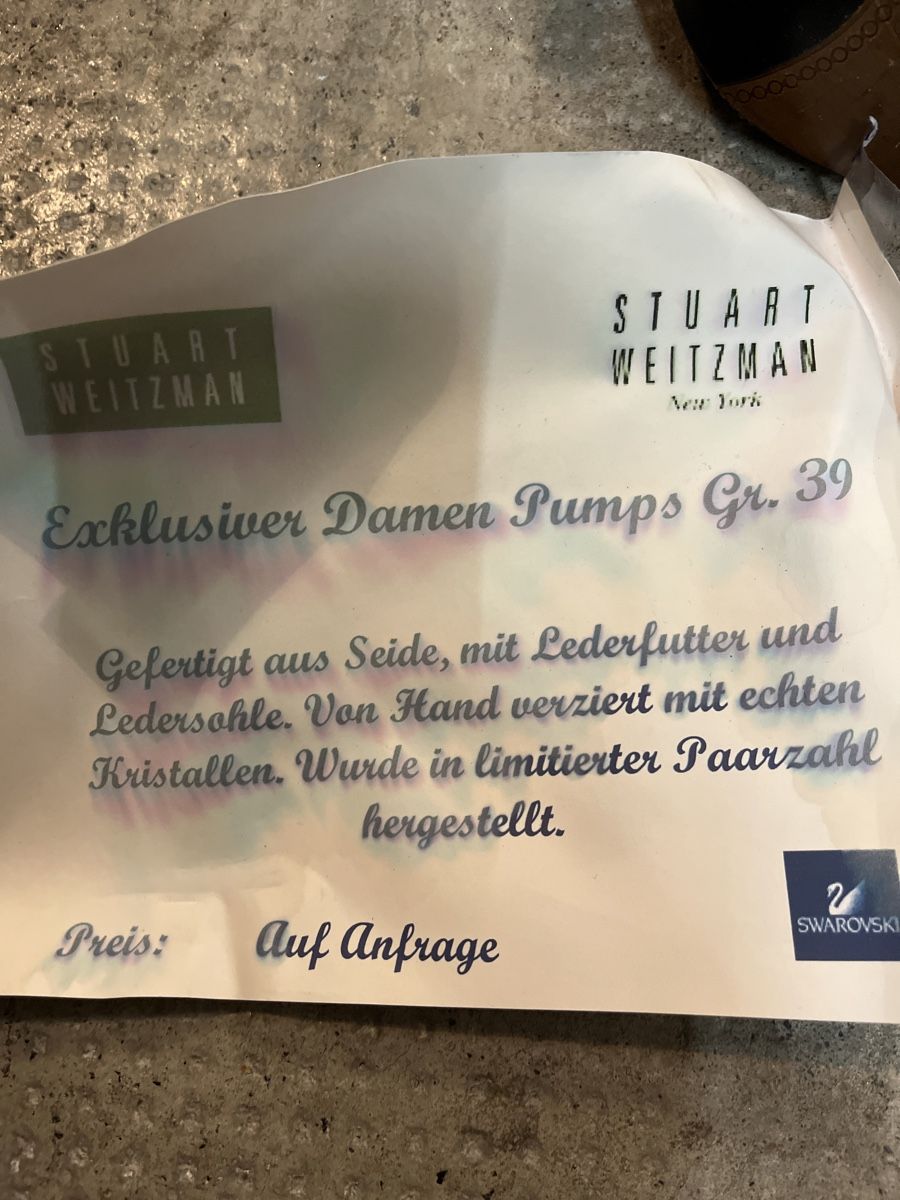 Stuart Weitzman Scarpe da donna: Stuart Weitzman Pumps Swarovski Seide 39 – Nuovo (secondo la descrizione) da Münchenstein venduto da Sozial_Labor_Brocki 6