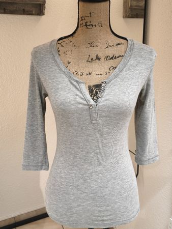 Damen Shirt batik BASIC grau Baumwolle Grösse S neuwertig