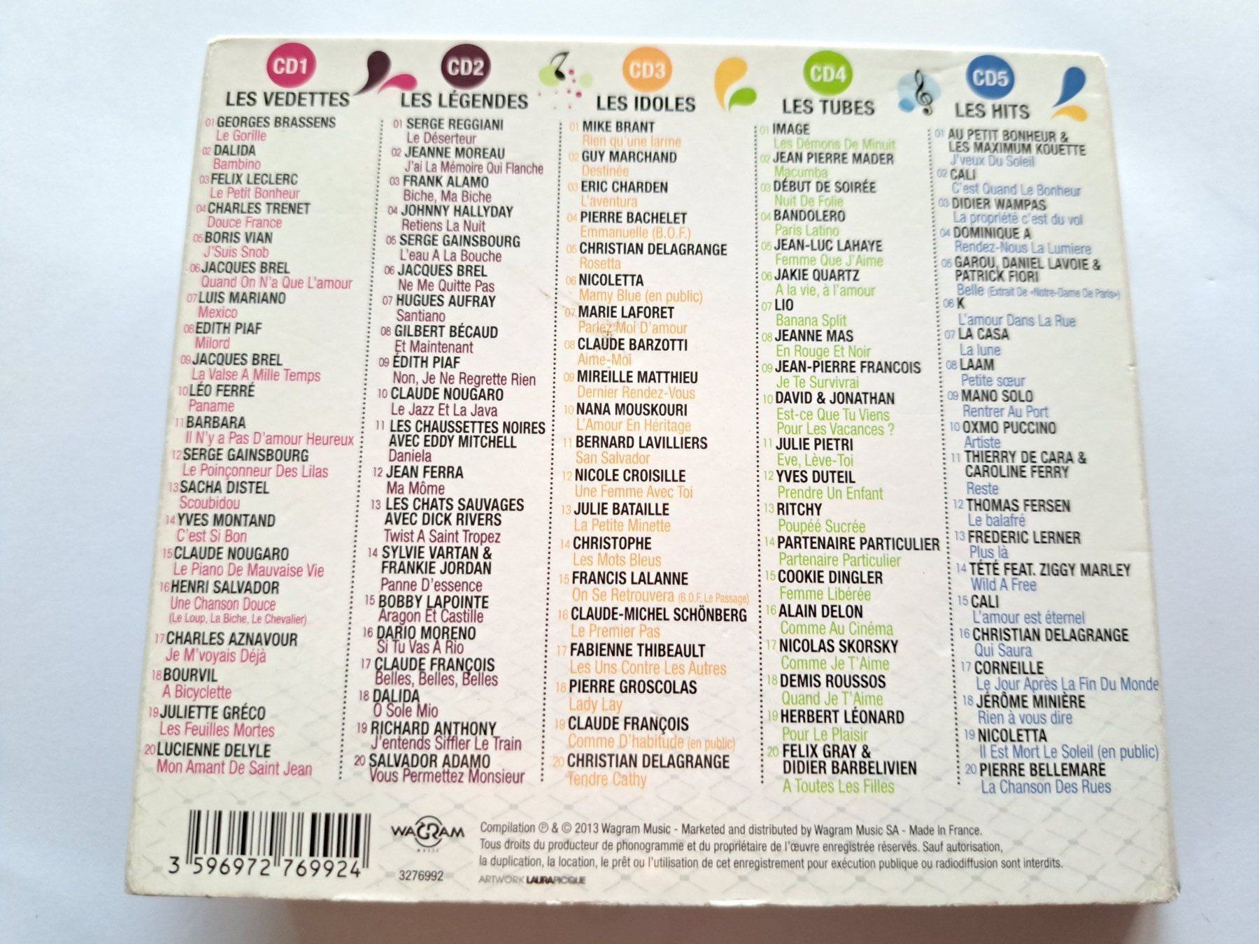 CD: Coffret 5 Cds 100 tubes Chansons Françaises – Usato da Pully venduto da bro_n52j 2