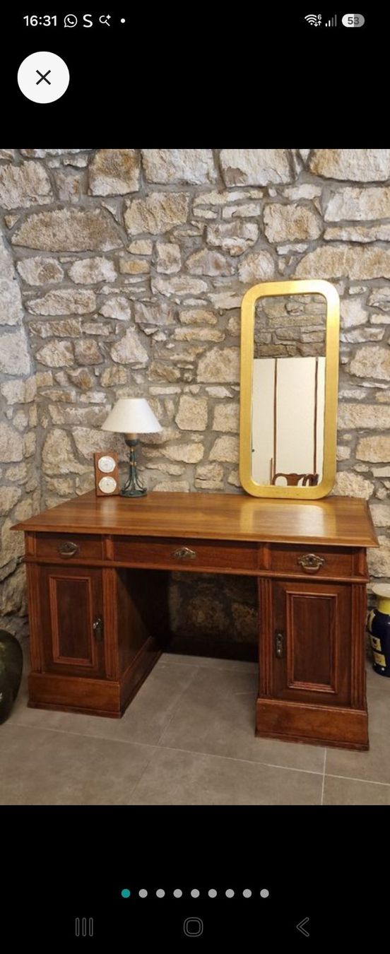 Scrivanie: Antiker massiver Schreibtisch Biedermeier – Usato da Füllinsdorf venduto da Pearl1 6