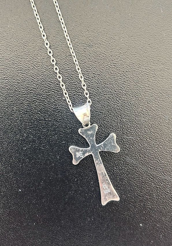 Anhänger: Silver cross hallmarked on chain - in pouch – Gebraucht aus Zollikon von kmg1 2