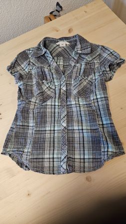 Hübsche Bluse, kariert, Grösse 134, für Mädchen, Top! (53)