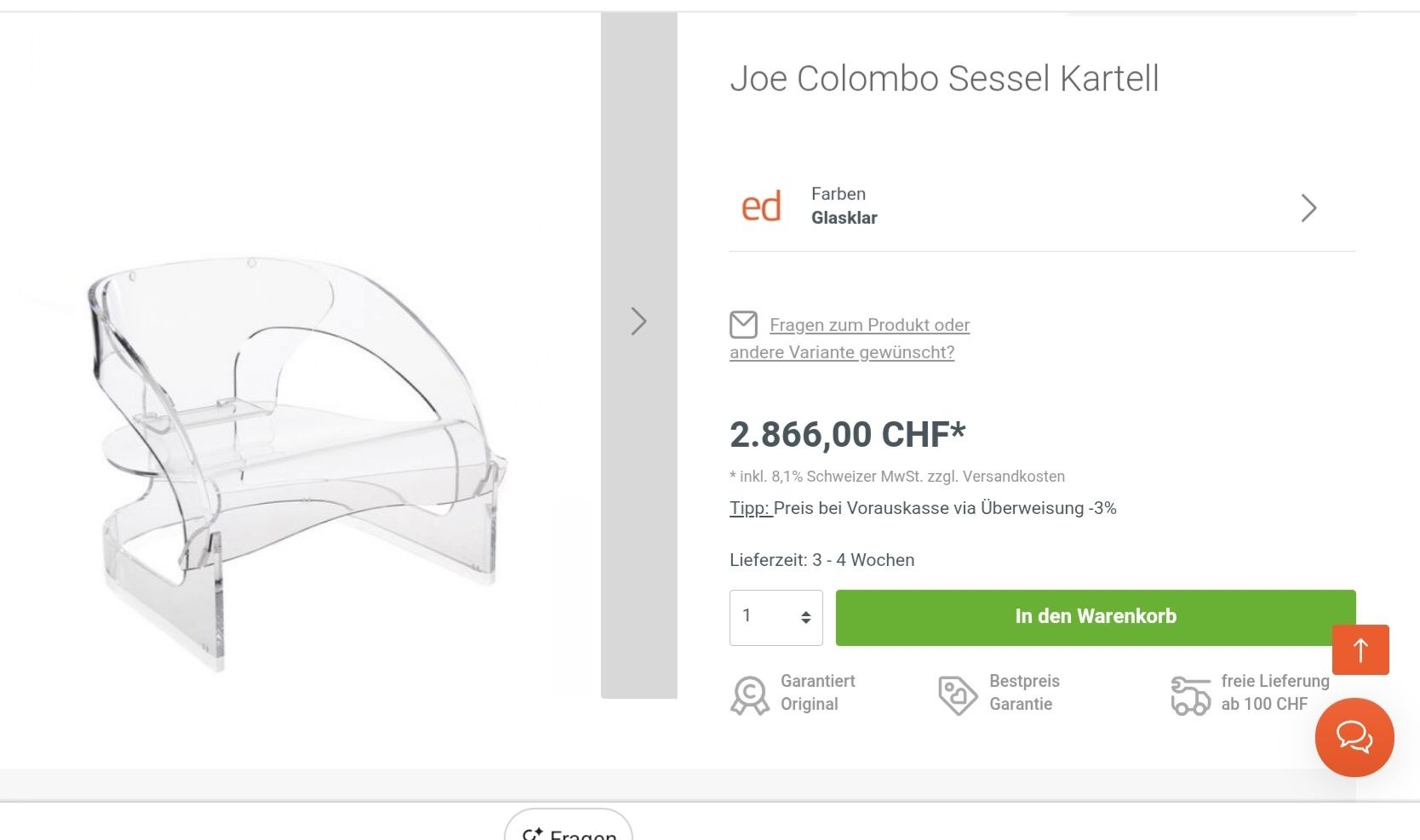 Joe Colombo Sessel: Designersessel von Joe Colombo – Gebraucht aus Zwingen von fischli1504 8
